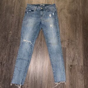 Levi’s Distressed Skinny Blue Jeans